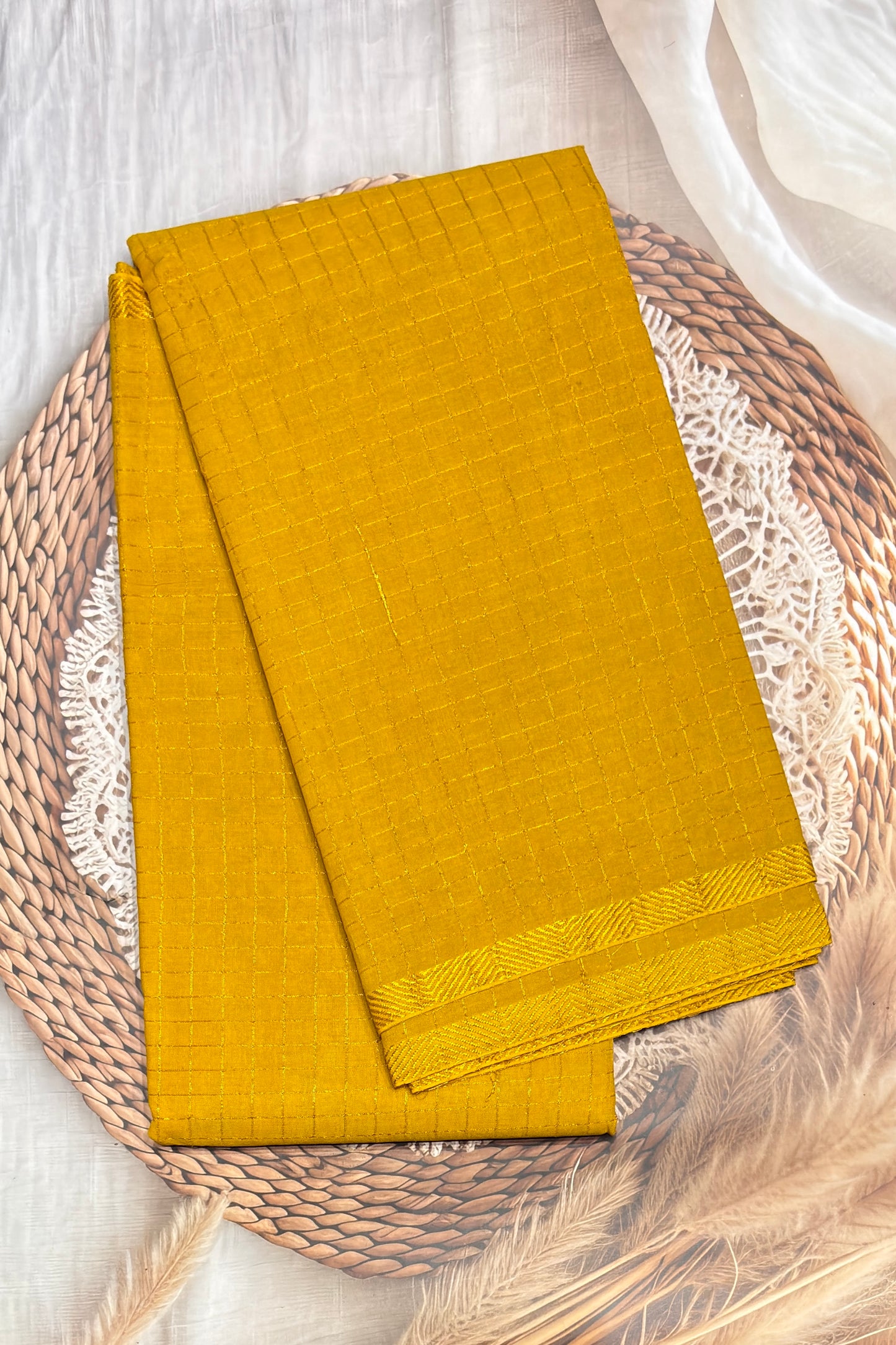 Sungudi Cotton Zari Checks | Borderless Collection | SC33