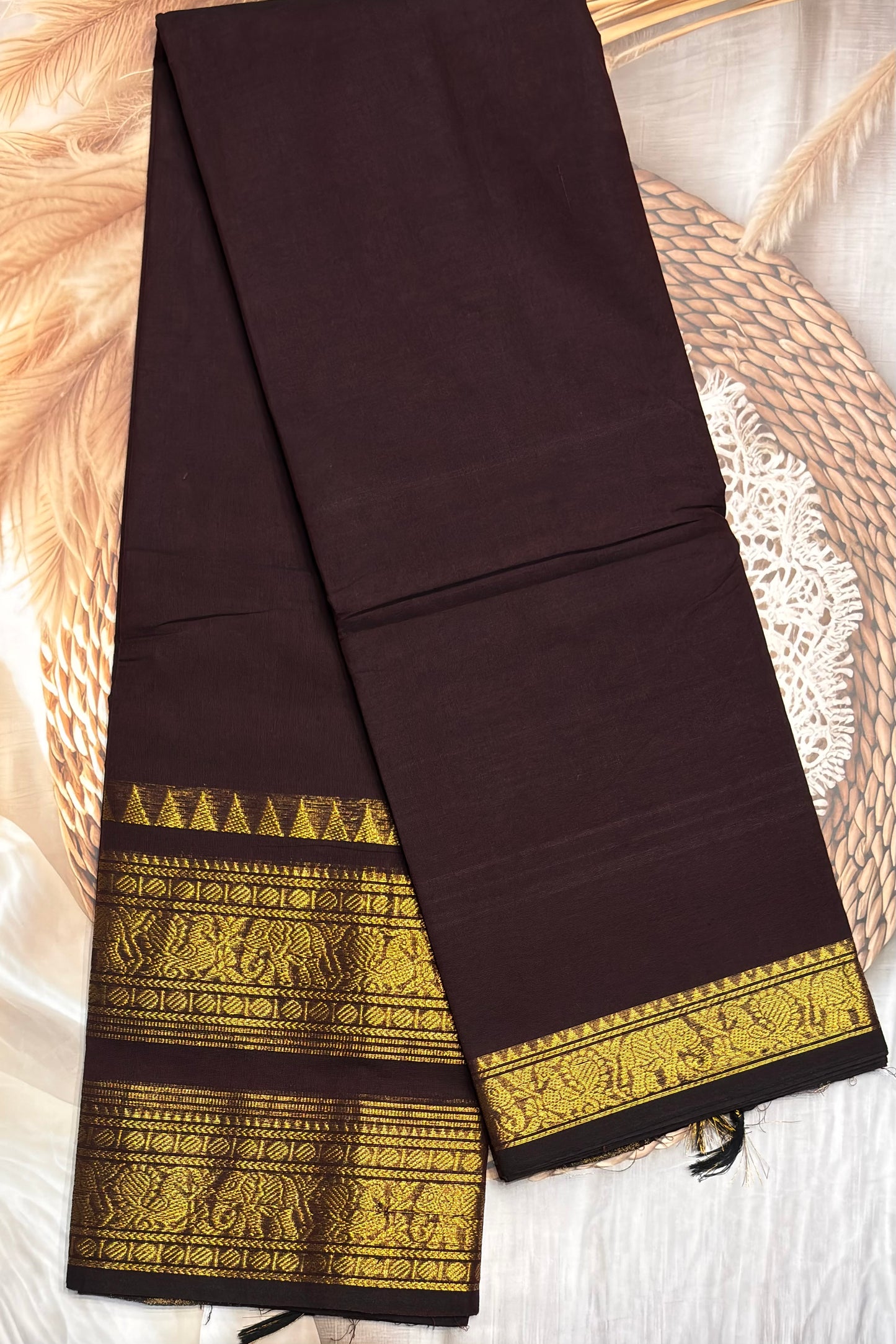 Meenakshi - Kanchi  Cotton | Coffee Retta Pet| MCK27