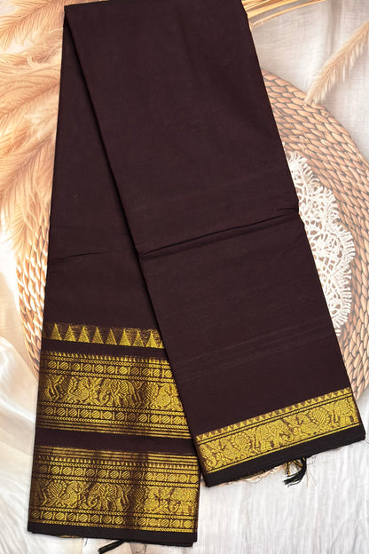 Meenakshi - Kanchi  Cotton | Coffee Retta Pet| MCK27