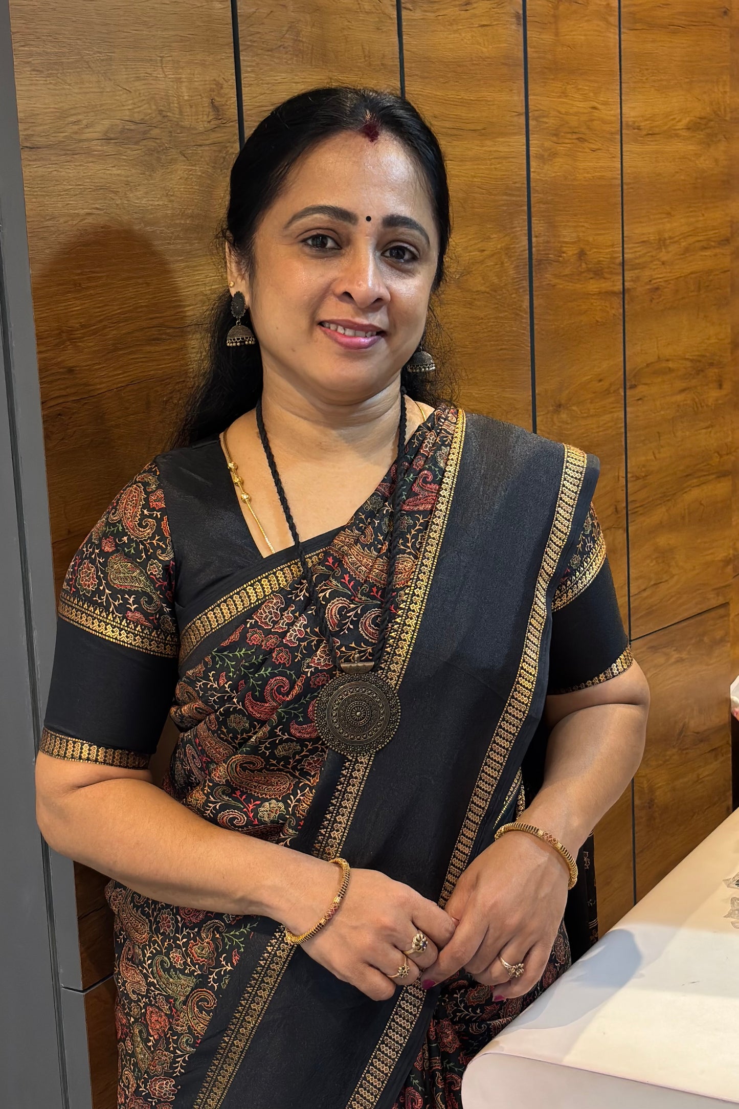 Retta Pet Printed Silk | Black | RPS06