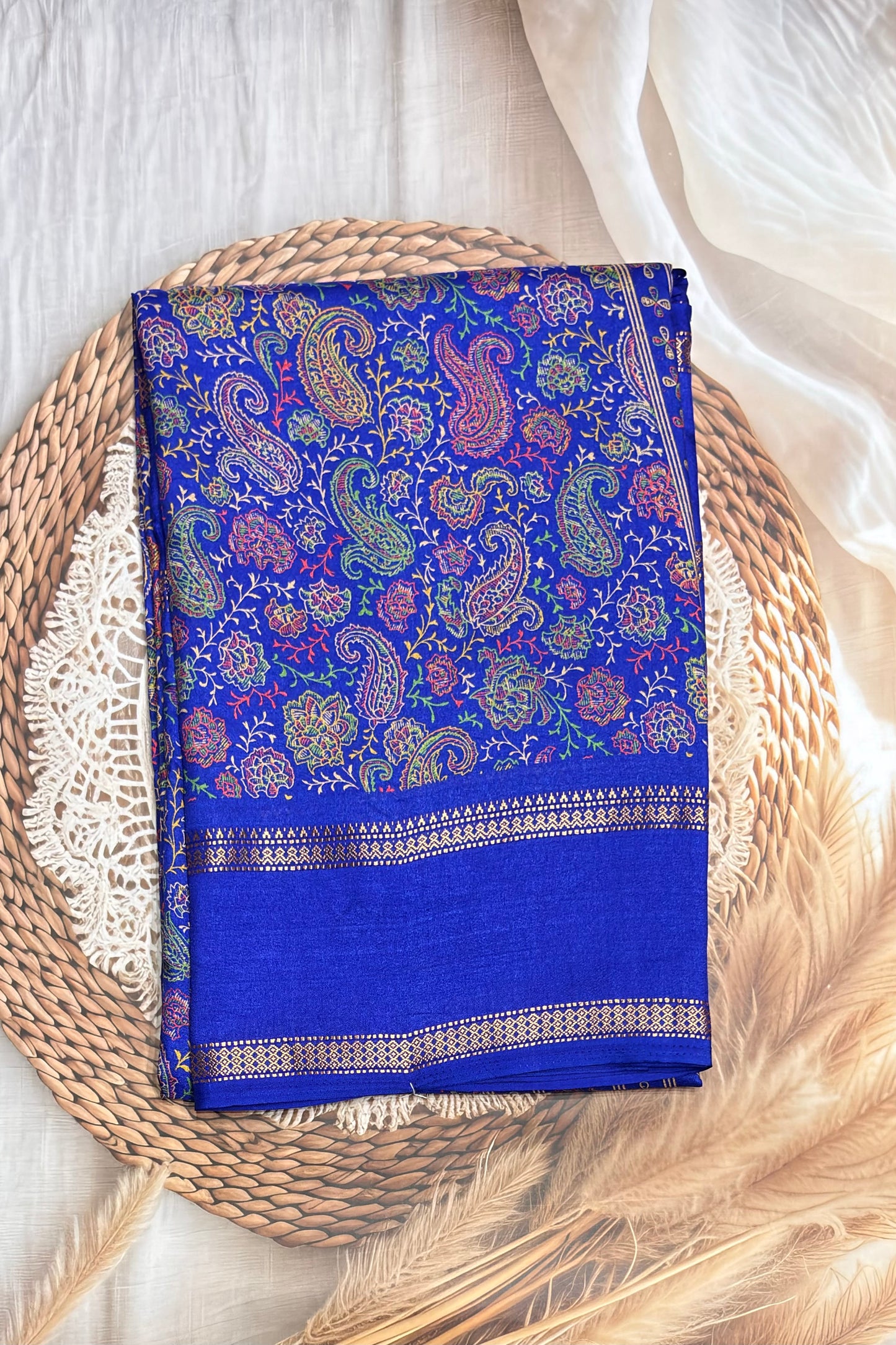 Retta Pet Printed Silk | Pepsi Blue | RPS01