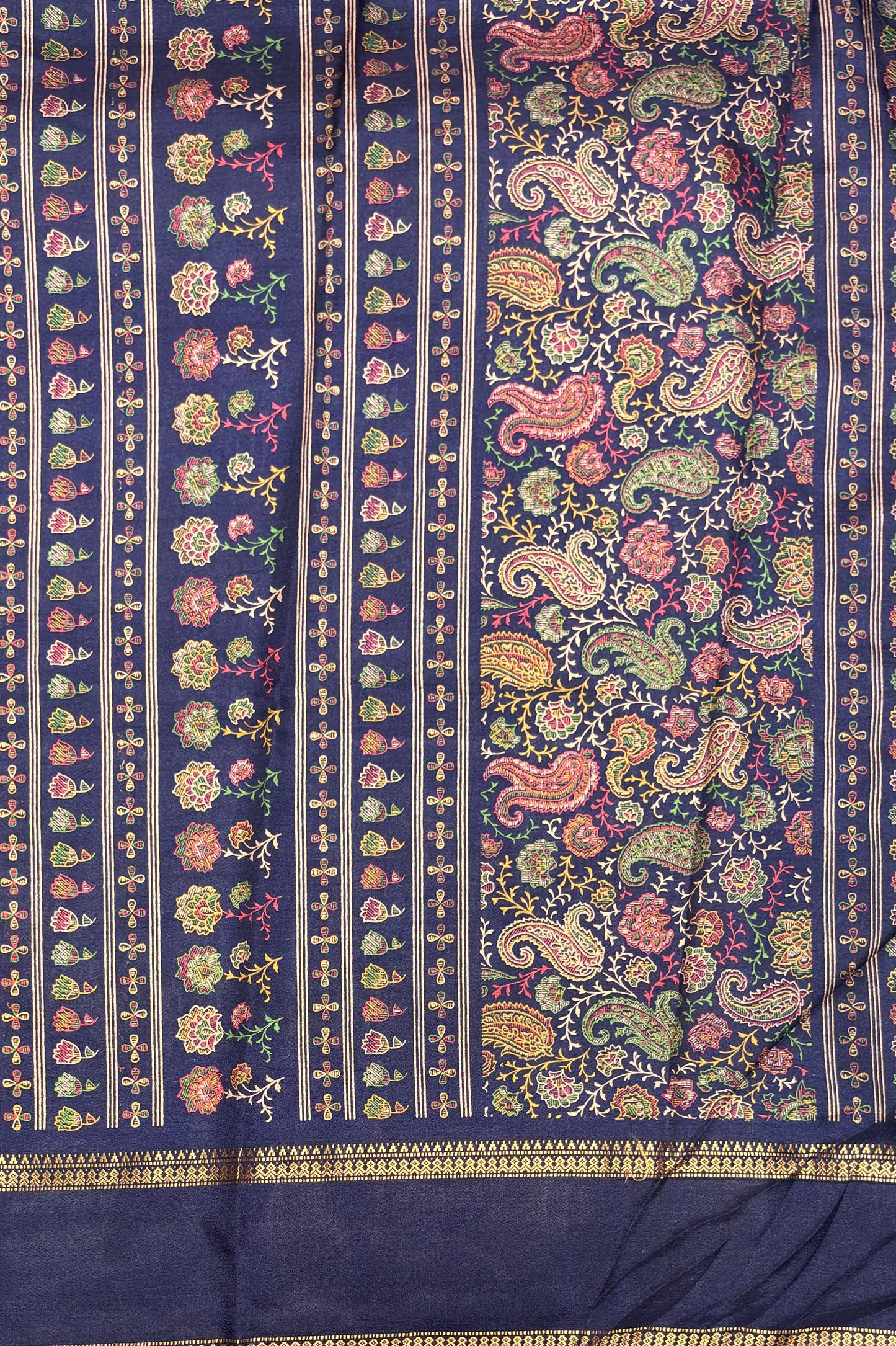 Retta Pet Printed Silk | Navy Blue | RPS04