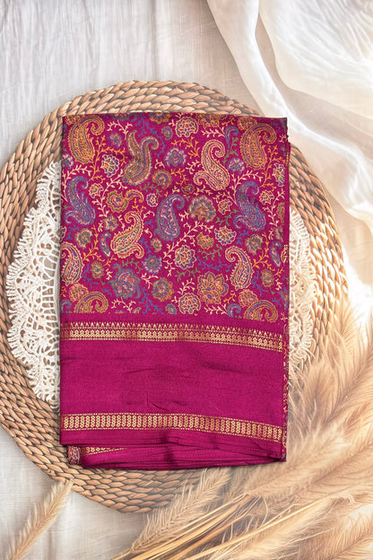 Retta Pet Printed Silk | Purple Pink | RPS07