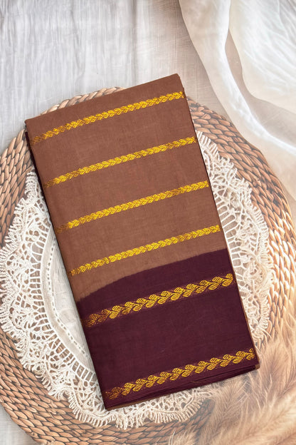 Premium Velthari Sungudi Cotton Saree  | Mauve Pink / Bridal Wine | SC15