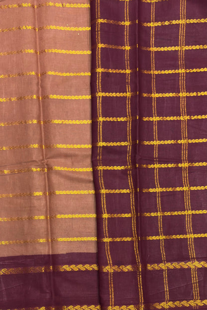 Premium Velthari Sungudi Cotton Saree  | Mauve Pink / Bridal Wine | SC15