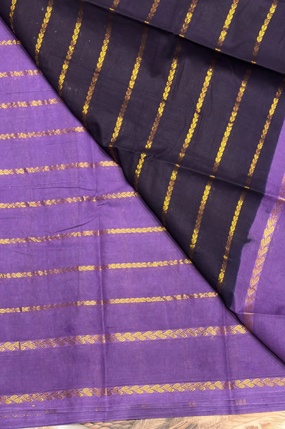 Premium Velthari Sungudi Cotton Saree  | Blue Berry Combo| SC16