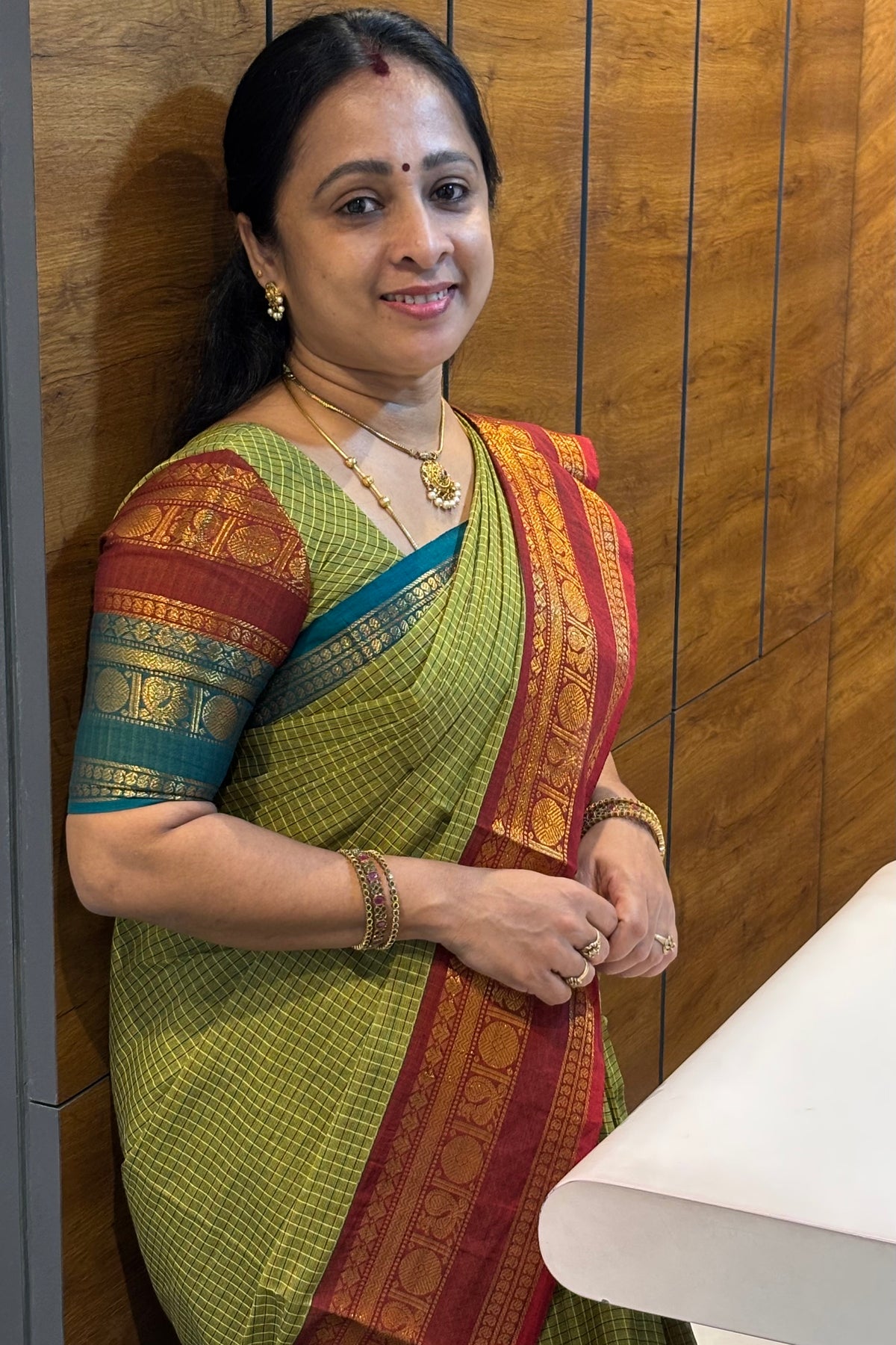 Meenakshi -Kanchi Cotton | Korvai Checks GJ | MCK23