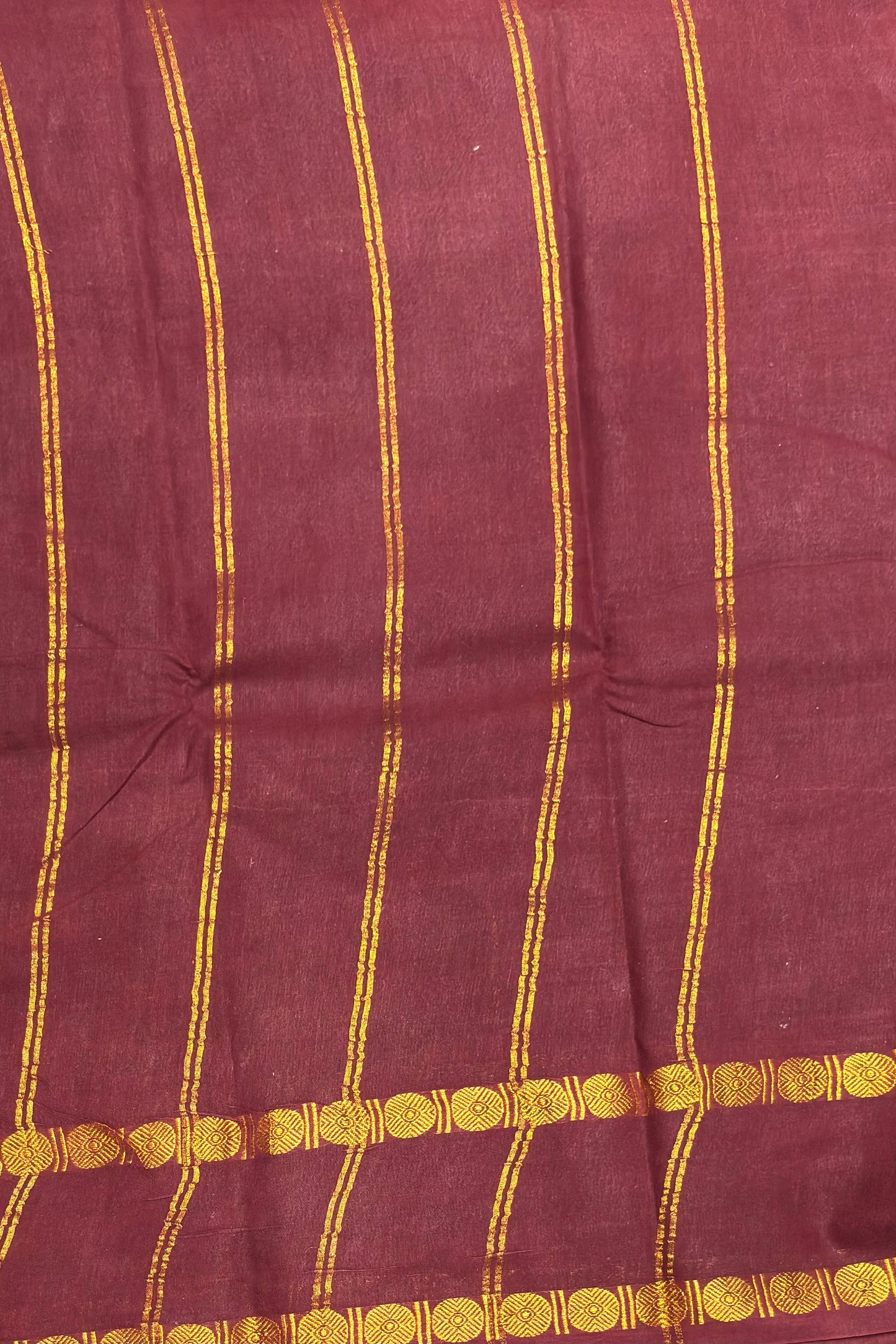 Premium Sungudi Cotton Saree – Kolam Prints- Mustard with Arakku  Contrast Rettapet Border | SC17