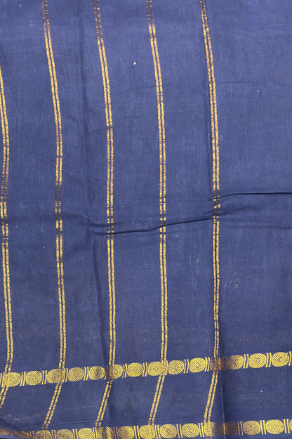 Premium Sungudi Cotton Saree – Kolam Prints- Gold with Grey  Contrast Rettapet Border | SC19
