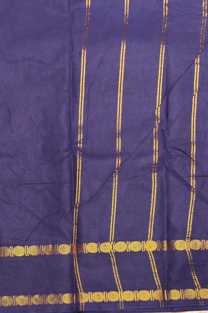 Premium Sungudi Cotton Saree – Kolam Prints- Majenta with Navy  Contrast Rettapet Border | SC20