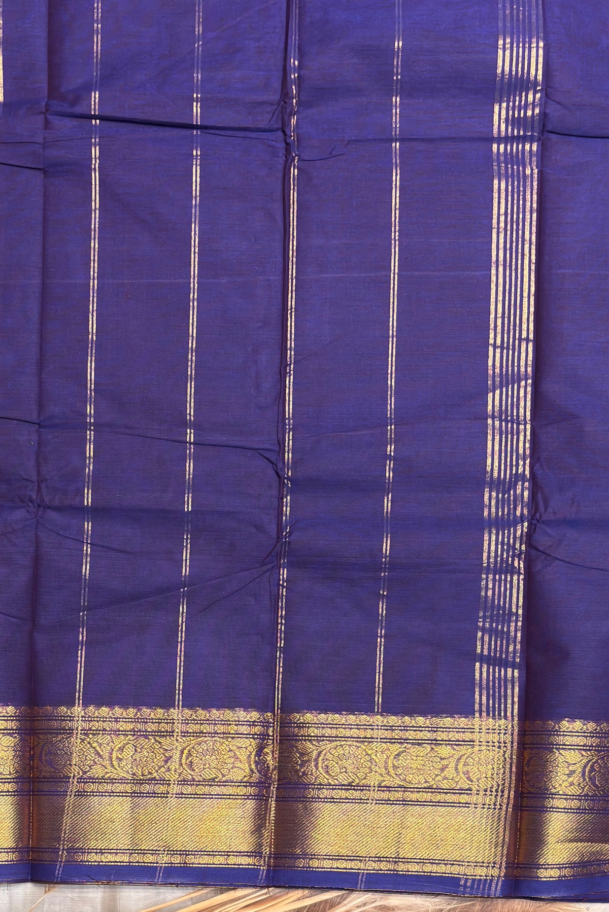 Kanchi Cotton Plain Saree | Violet | MBLE26