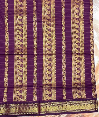 Kalyani Cotton Checks |  KCCH10 | Silver Grey WIth Purple