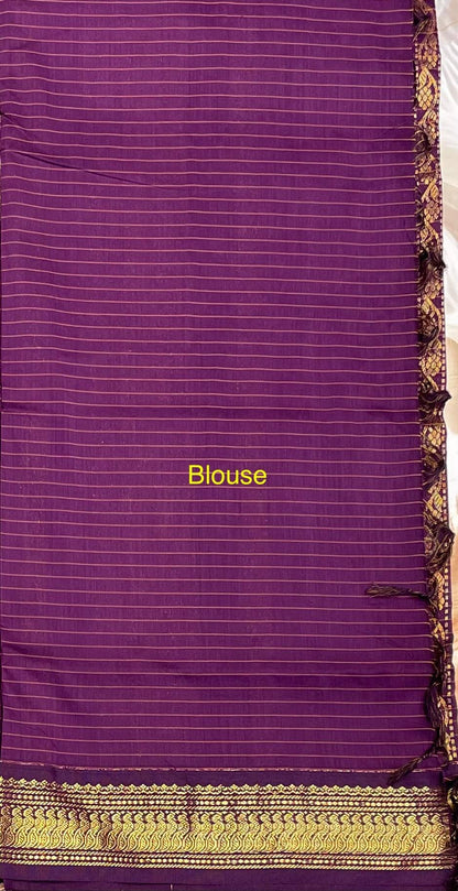 Kalyani Cotton Checks |  KCCH10 | Silver Grey WIth Purple