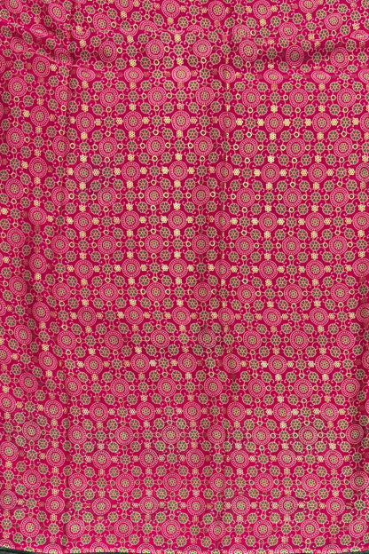 Premium Georgette Saree | Ajrak Foil | Rose | MBPG14