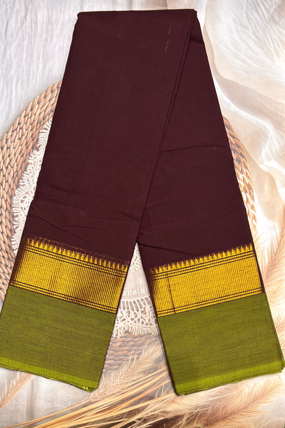 Meenakshi -Premium Kanchi Cotton Saree– VTV Inspired Deep Maroon | MCK62