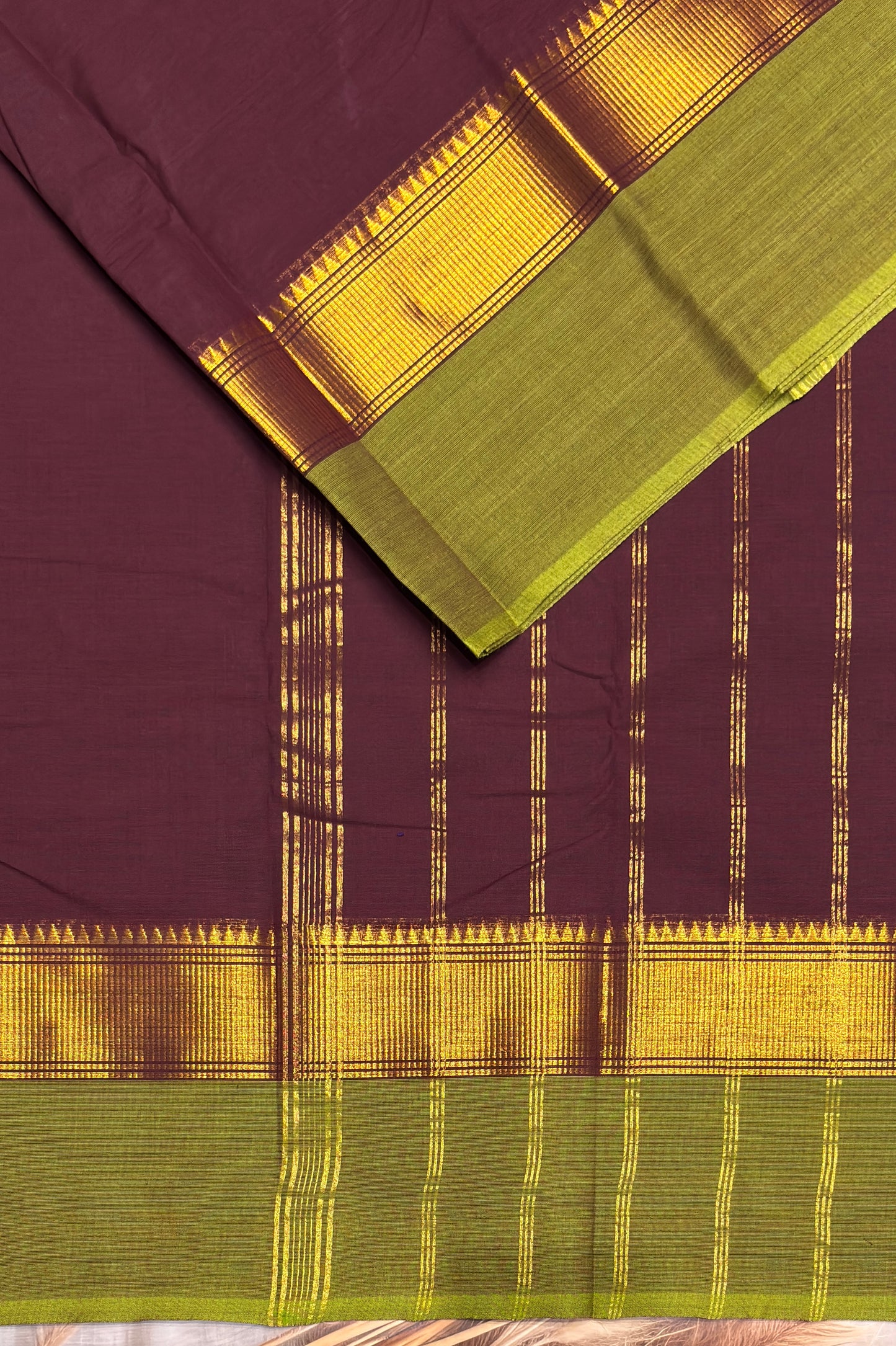 Meenakshi -Premium Kanchi Cotton Saree– VTV Inspired Deep Maroon | MCK62