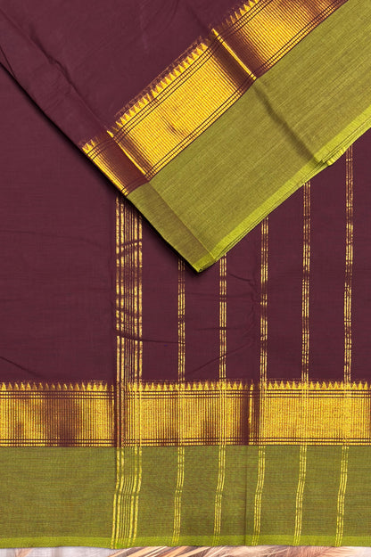 Meenakshi -Premium Kanchi Cotton Saree– VTV Inspired Deep Maroon | MCK62