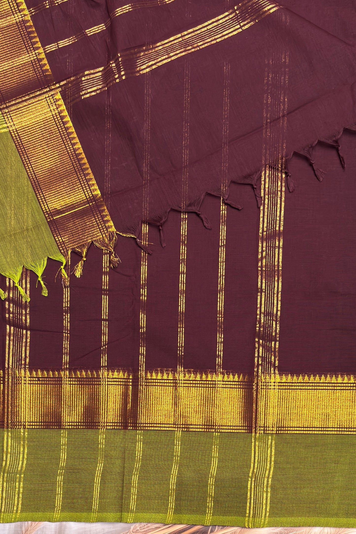 Meenakshi -Premium Kanchi Cotton Saree– VTV Inspired Deep Maroon | MCK62