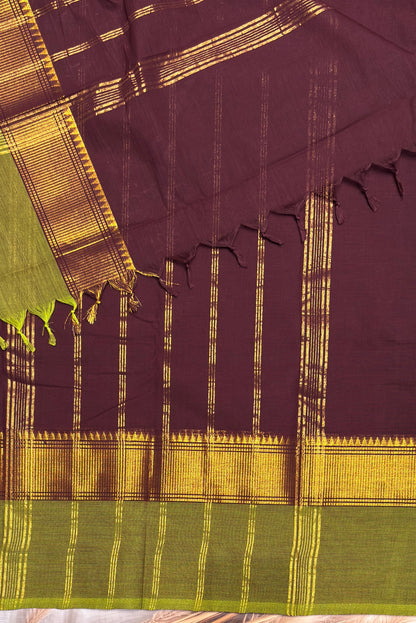 Meenakshi -Premium Kanchi Cotton Saree– VTV Inspired Deep Maroon | MCK62
