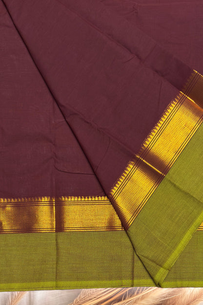 Meenakshi -Premium Kanchi Cotton Saree– VTV Inspired Deep Maroon | MCK62