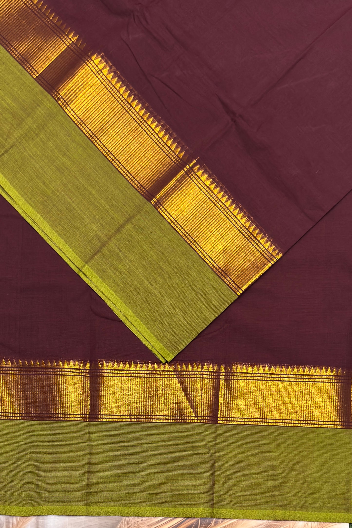 Meenakshi -Premium Kanchi Cotton Saree– VTV Inspired Deep Maroon | MCK62