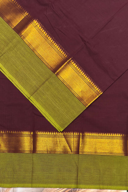 Meenakshi -Premium Kanchi Cotton Saree– VTV Inspired Deep Maroon | MCK62