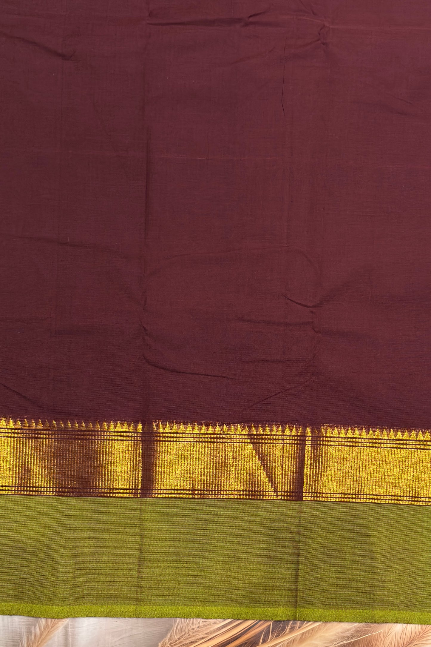 Meenakshi -Premium Kanchi Cotton Saree– VTV Inspired Deep Maroon | MCK62