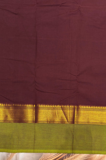 Meenakshi -Premium Kanchi Cotton Saree– VTV Inspired Deep Maroon | MCK62