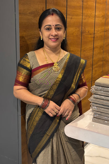 Meenakshi -Kanchi Cotton | Korvai Checks GJ | MCK05