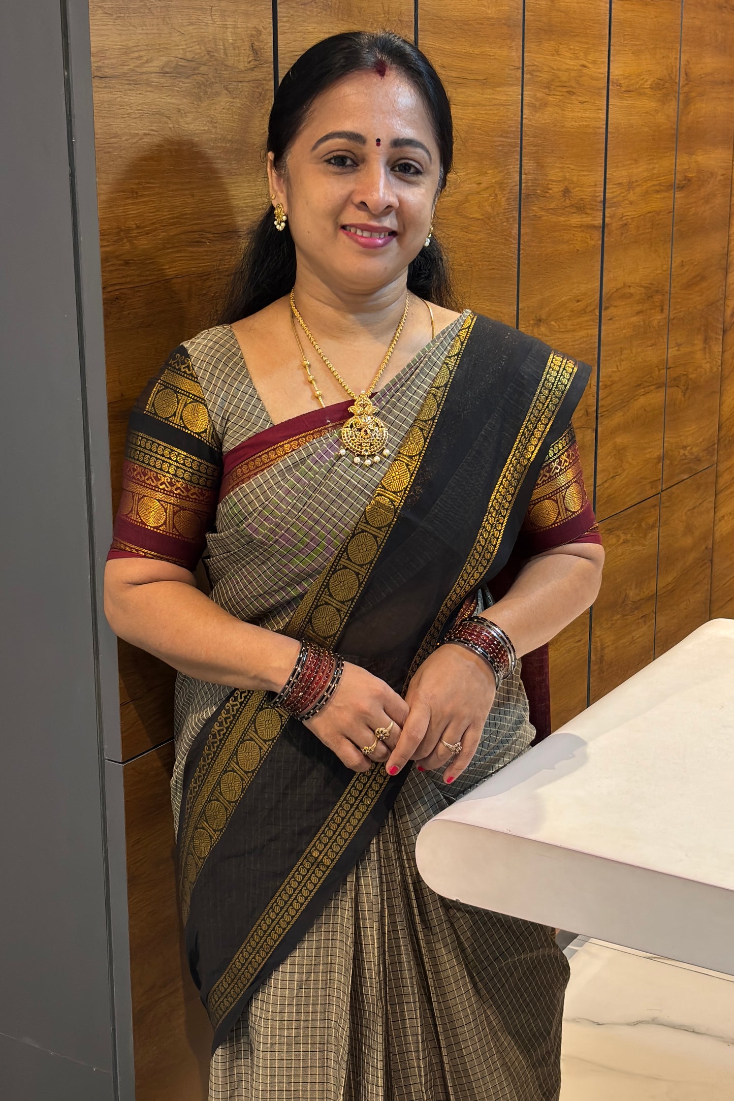 Meenakshi -Kanchi Cotton | Korvai Checks GJ | MCK05