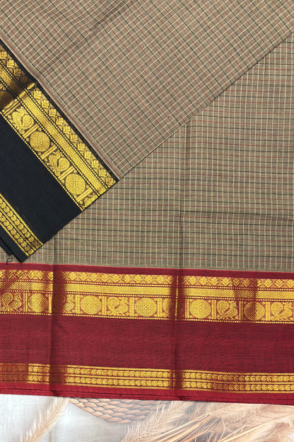 Meenakshi -Kanchi Cotton | Korvai Checks GJ | MCK60