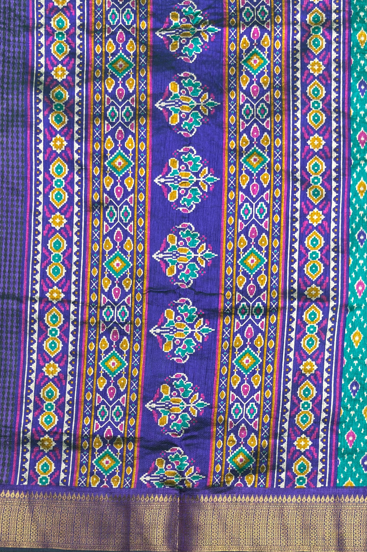 Semi Patola SIlk |Rama Green| MSP05