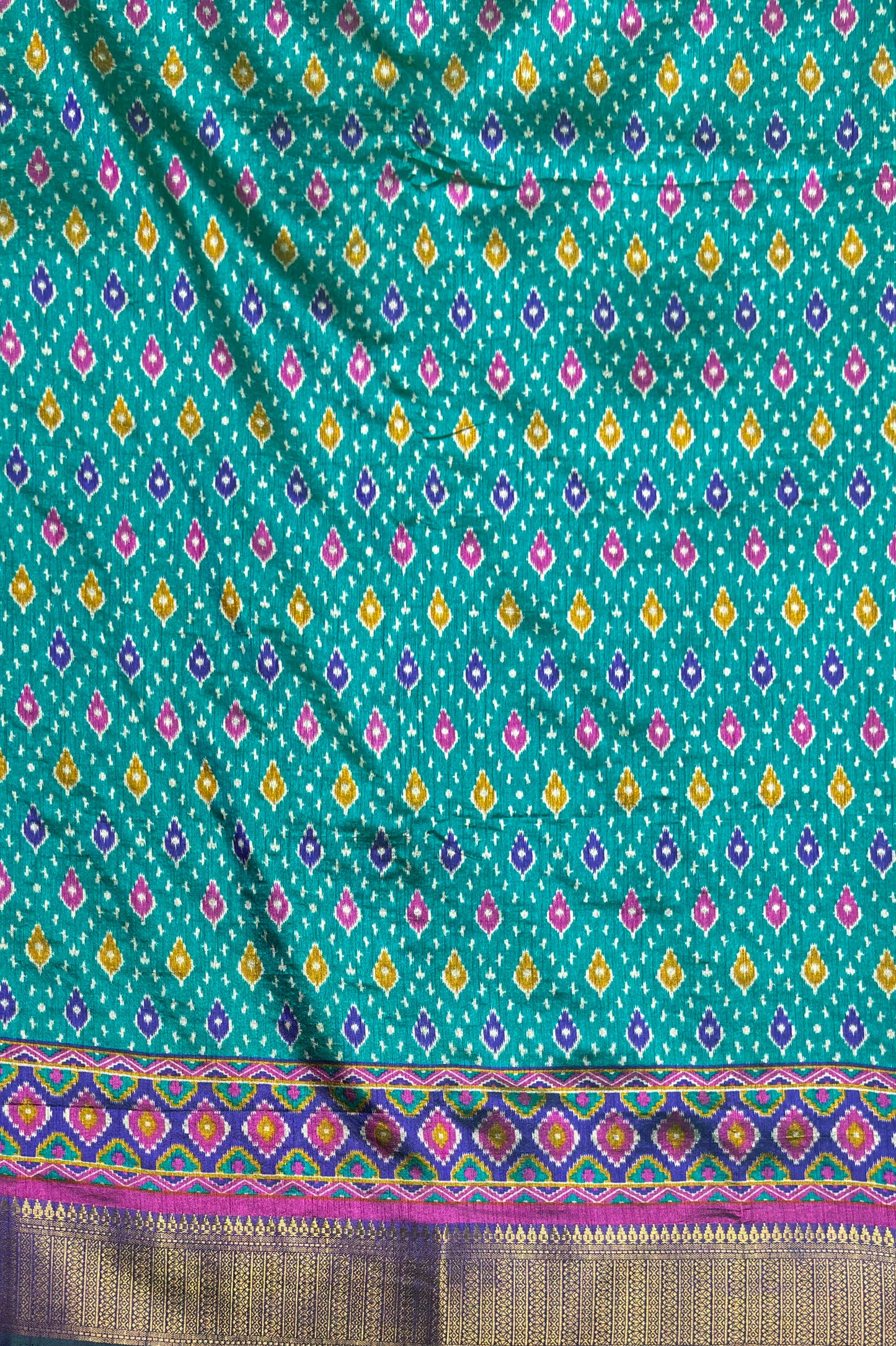 Semi Patola SIlk |Rama Green| MSP05