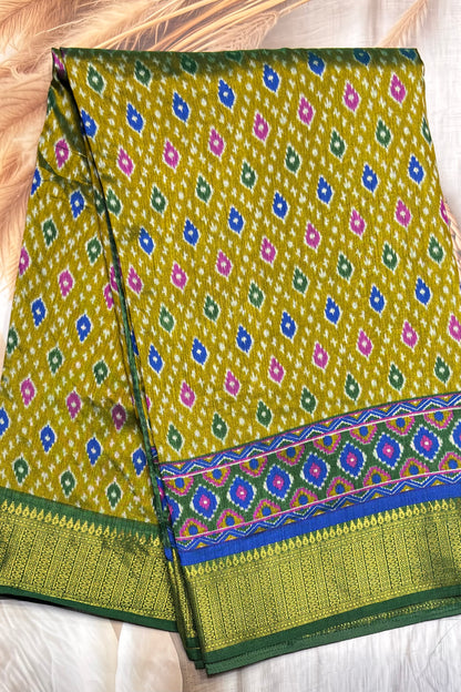Semi Patola SIlk | Mehendi | MSP03