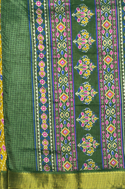 Semi Patola SIlk | Mehendi | MSP03