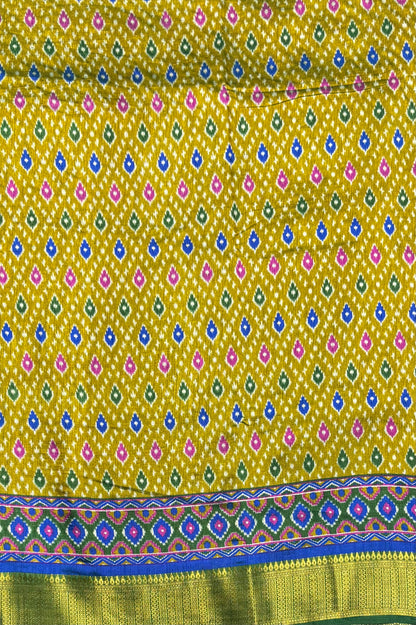 Semi Patola SIlk | Mehendi | MSP03