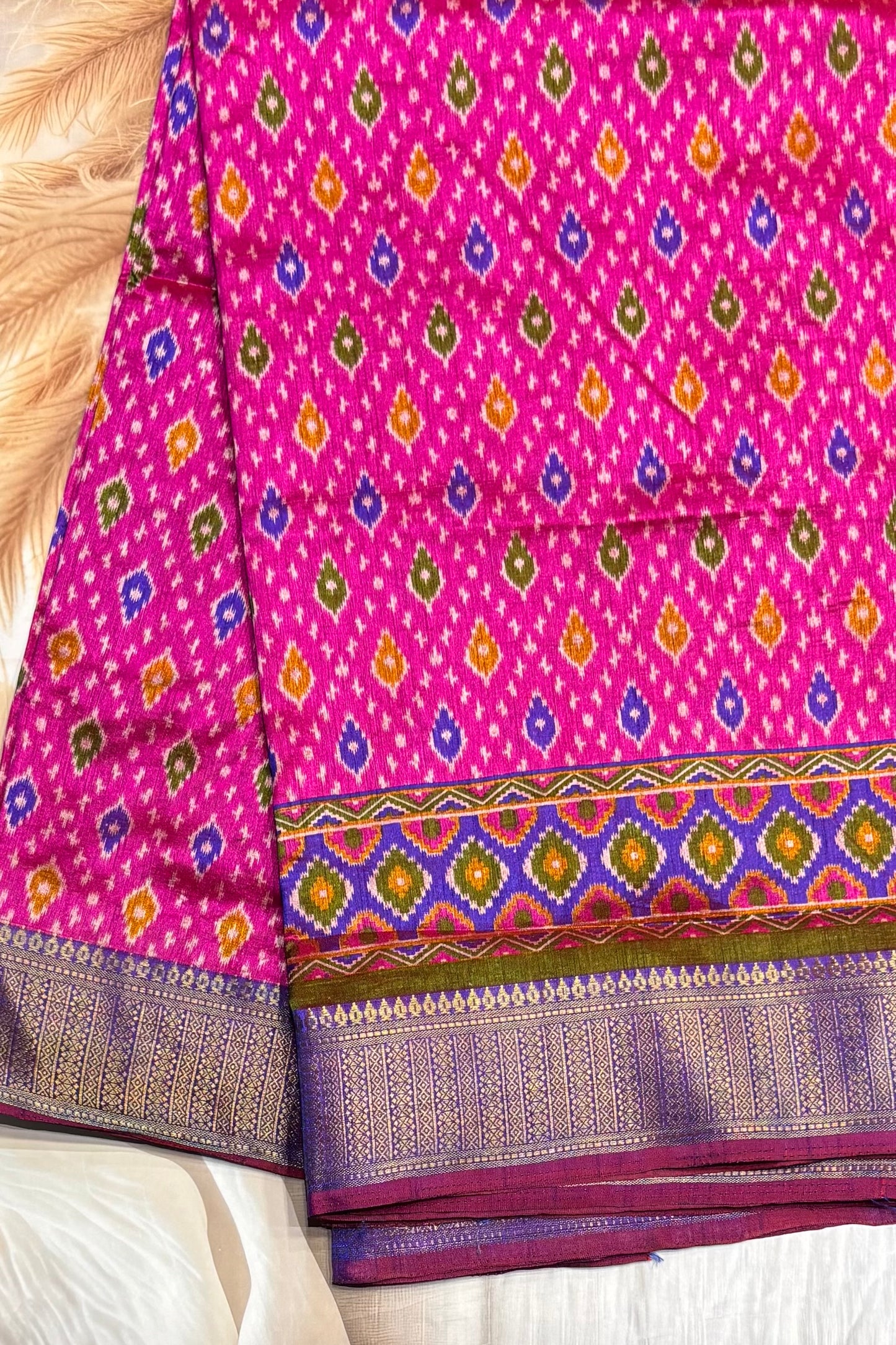 Semi Patola SIlk | Rose | MSP01