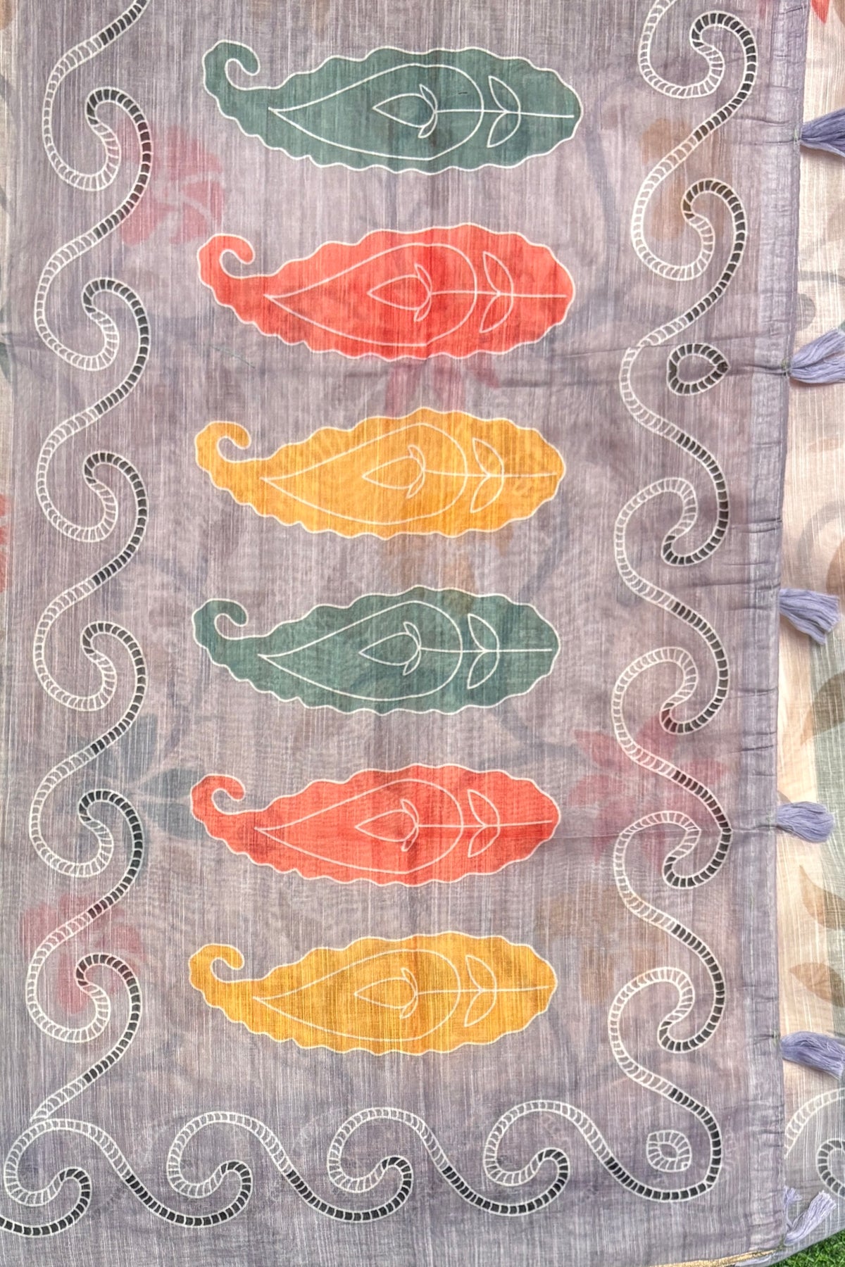 Premium Linen Cotton Saree - Pallu