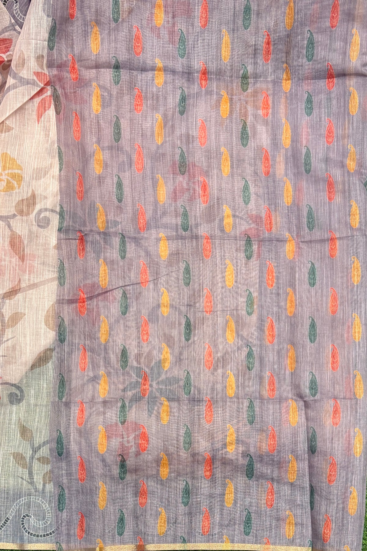 Premium Linen Cotton Saree - Blouse
