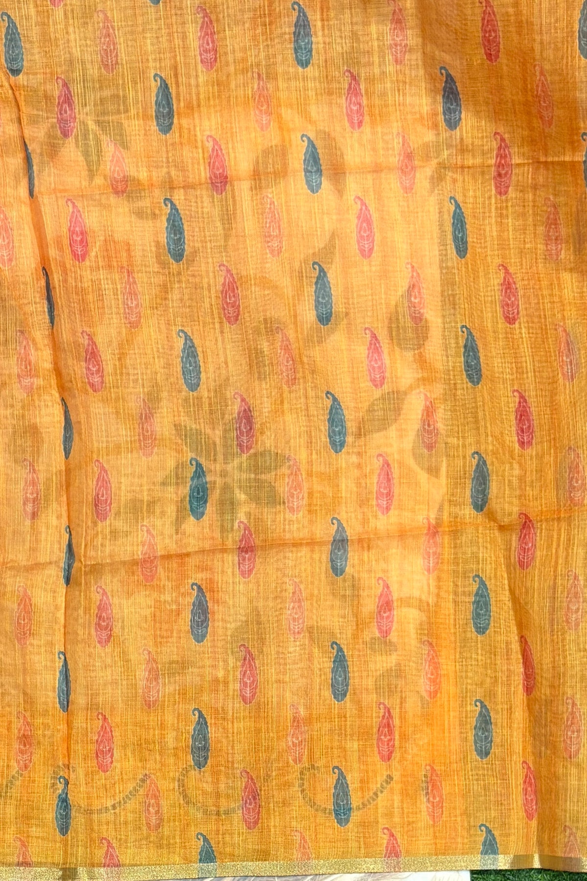 Premium Linen Cotton Saree - Blouse