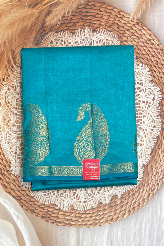 Raw Silk  |Anandha Blue | MBRS07