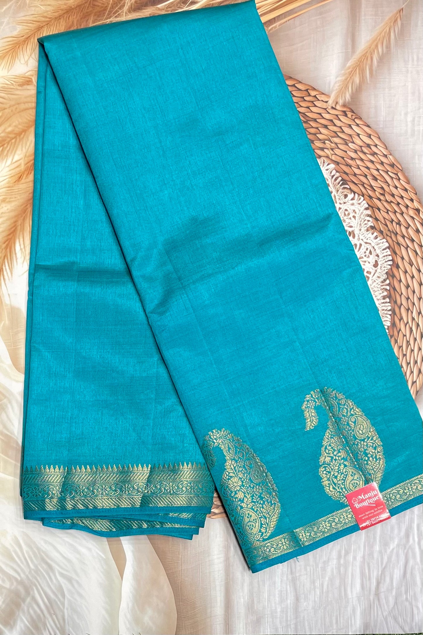 Raw Silk  |Anandha Blue | MBRS07