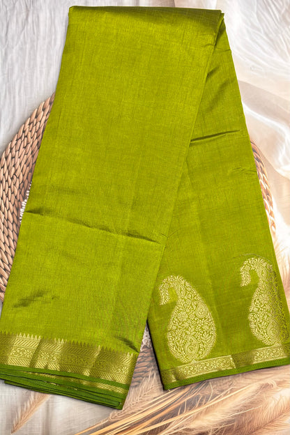 Raw Silk  | MBRS03 | PARROT GREEN