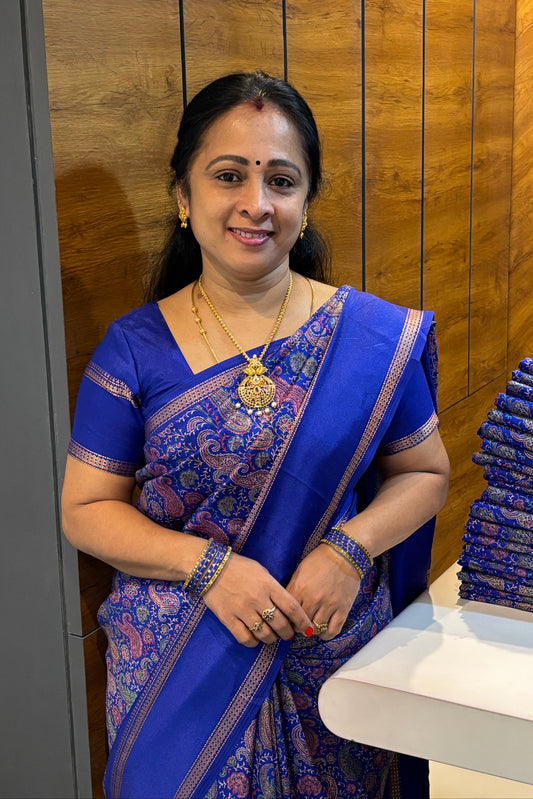 Retta Pet Printed Silk | Pepsi Blue | RPS01