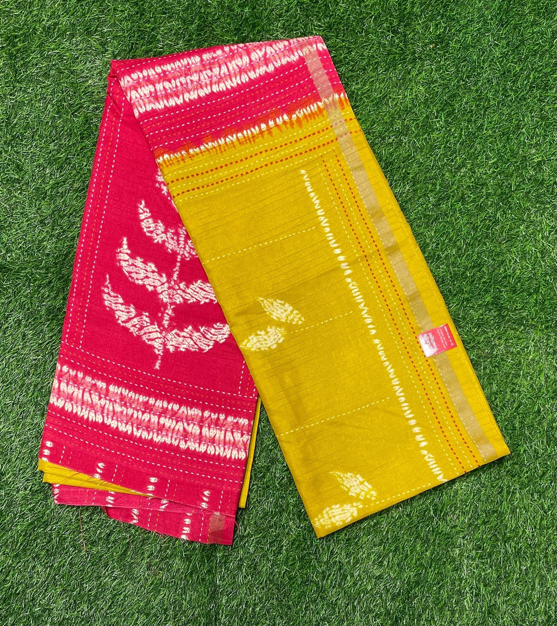 Mustard Yellow Semi Tussar Silk- MBSP01 - Manju Boutique