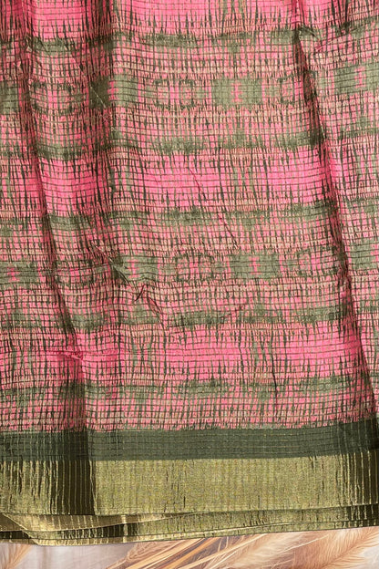 Kota Tussar Silk |Onion Pink |MBKT08