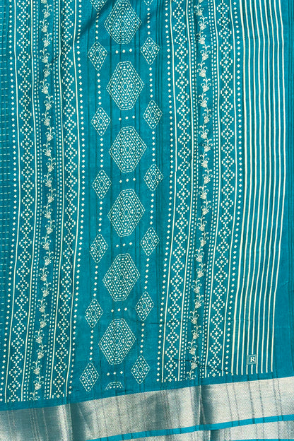 Premium Kotha Silk | Rama Blue | KB05