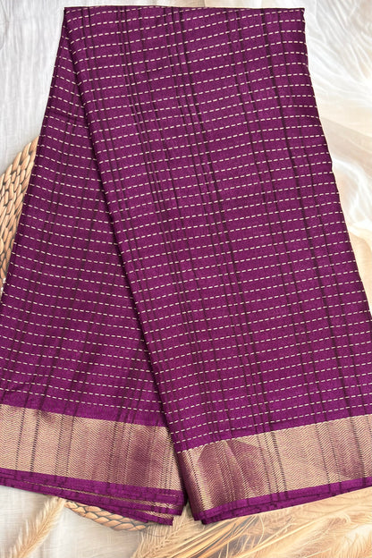 Premium Kotha Silk | Wine | KW03