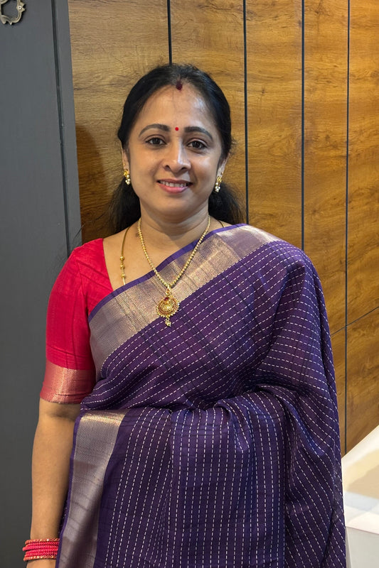 Premium Kotha Silk |Violet| KV08