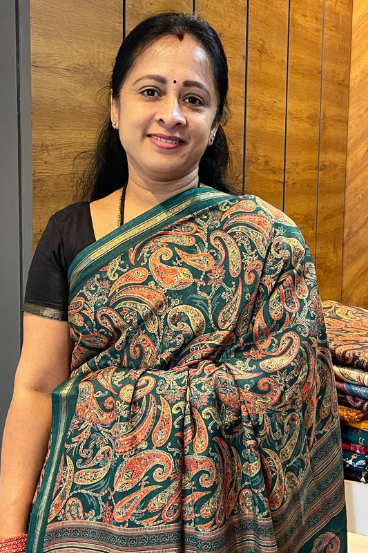 Kalamkari Printed Silk | PPS05 - Manju Boutique